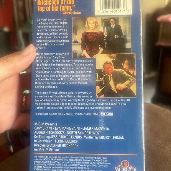 VHS movie, North By Northwest, sealed. Never opened. - Picture 3 of 9